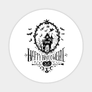 Happy Halloween Haunted House Magnet